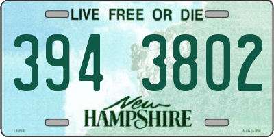 NH license plate 3943802