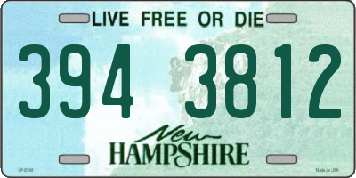 NH license plate 3943812