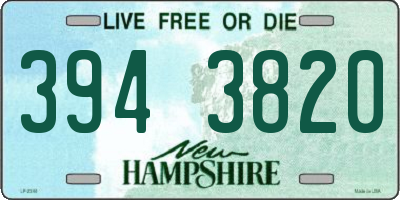 NH license plate 3943820