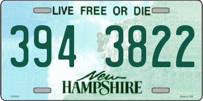 NH license plate 3943822