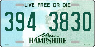 NH license plate 3943830