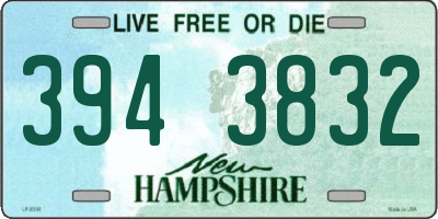 NH license plate 3943832