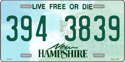 NH license plate 3943839