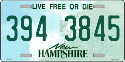 NH license plate 3943845