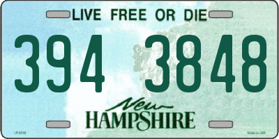 NH license plate 3943848