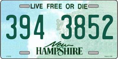 NH license plate 3943852