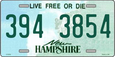 NH license plate 3943854