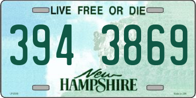NH license plate 3943869