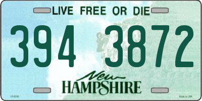 NH license plate 3943872