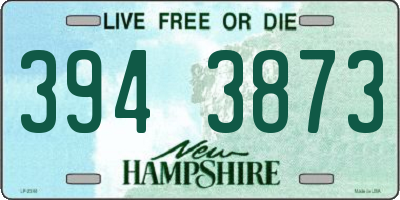 NH license plate 3943873