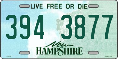 NH license plate 3943877
