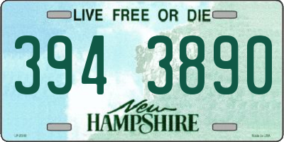 NH license plate 3943890