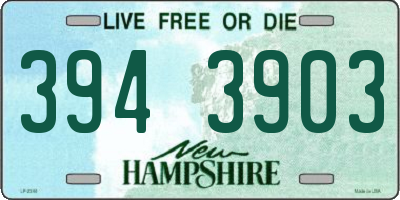 NH license plate 3943903