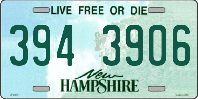 NH license plate 3943906