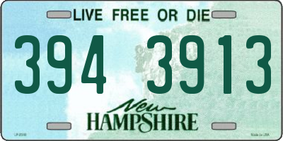 NH license plate 3943913