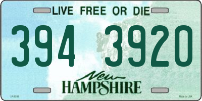 NH license plate 3943920