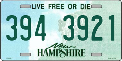 NH license plate 3943921
