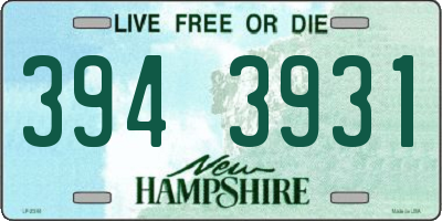 NH license plate 3943931