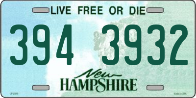 NH license plate 3943932