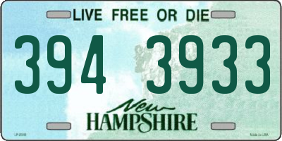 NH license plate 3943933