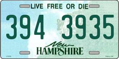 NH license plate 3943935
