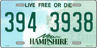 NH license plate 3943938