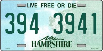 NH license plate 3943941