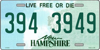 NH license plate 3943949