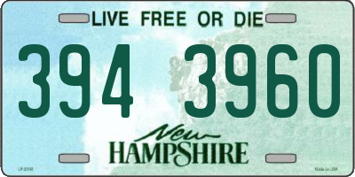 NH license plate 3943960