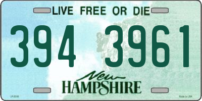 NH license plate 3943961