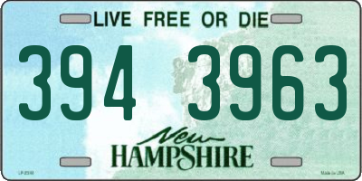 NH license plate 3943963