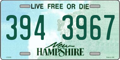 NH license plate 3943967