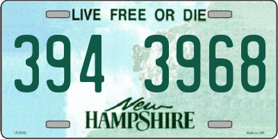 NH license plate 3943968