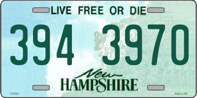 NH license plate 3943970