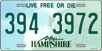 NH license plate 3943972