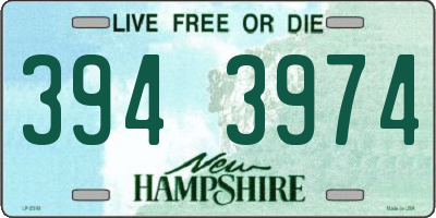 NH license plate 3943974