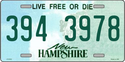 NH license plate 3943978