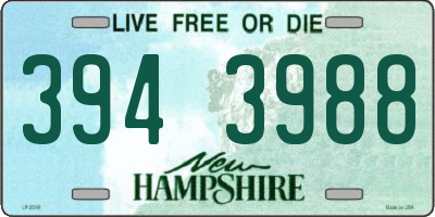 NH license plate 3943988