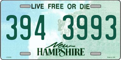 NH license plate 3943993
