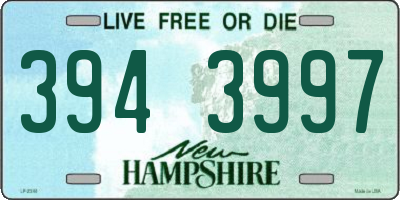 NH license plate 3943997