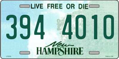 NH license plate 3944010