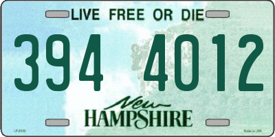 NH license plate 3944012