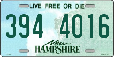 NH license plate 3944016