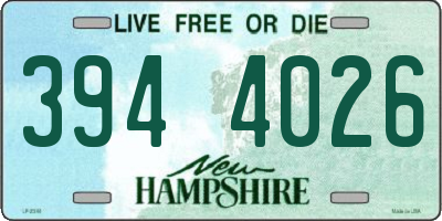 NH license plate 3944026