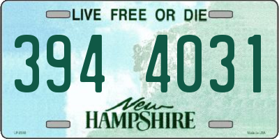 NH license plate 3944031