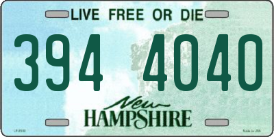 NH license plate 3944040