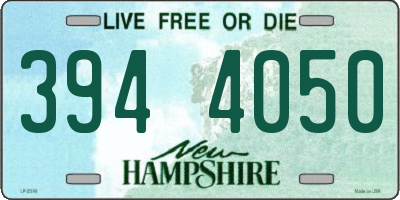 NH license plate 3944050