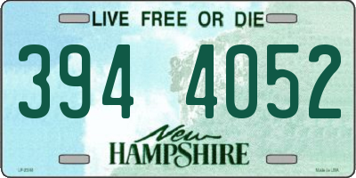 NH license plate 3944052