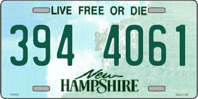 NH license plate 3944061