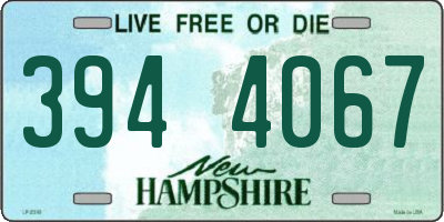 NH license plate 3944067